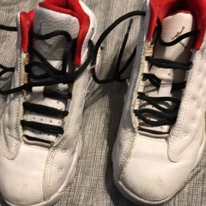 White Nike shoes kids size 11c